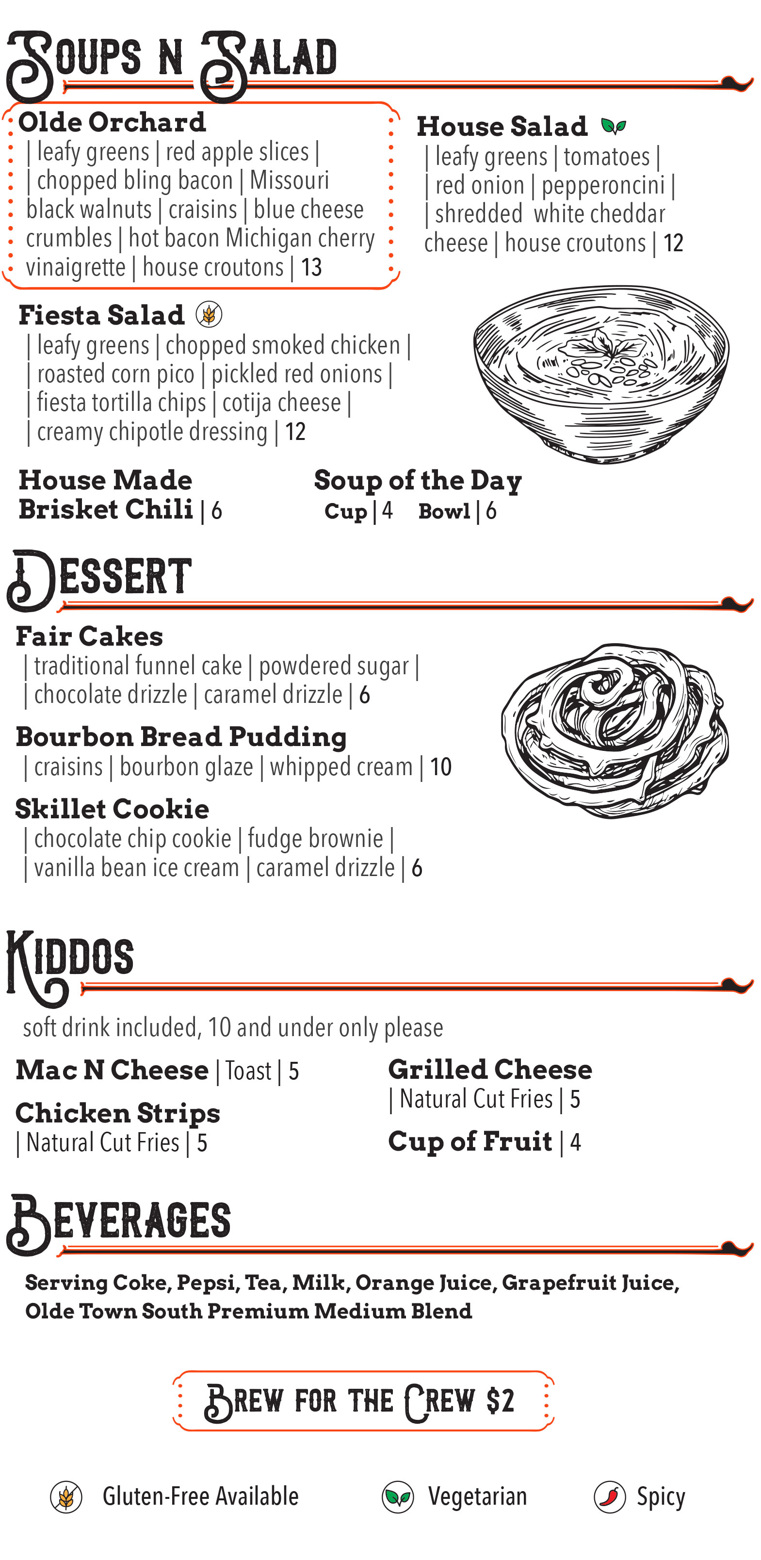 Menu Home Style Cuisine Olde Town South Knob Noster MO